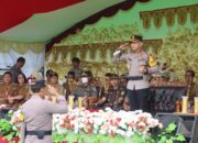 Dalam Rangka Pengamanan Pilkada Serentak, Kapolres Bolmong Pimpin Apel Gelar Pasukan Operasi Mantap Praja 2024