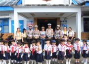 Satlantas Polres Kotamobagu Edukasi Keselamatan Jalan Kepada Anak-anak TK