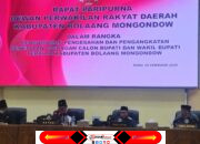 DRPD Bolmong Gelar Rapat Pleno Penetapan Bupati dan Wakil Bupati Terpilih