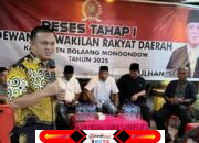 Wakil Ketua DPRD Bolmong Sulhan Manggabarani Gelar Reses Di Sangtombolang