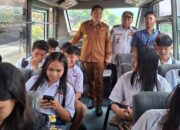 Wabup Doni Lumenta Hadiri Launching Peluncuran Bus Sekolah Gratis Di Dumoga