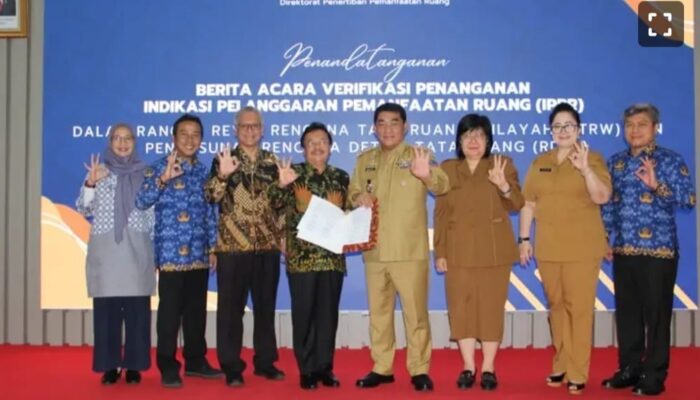 Gubernur YSK Tandatangani Berita Acara Verifikasi IPPR, Percepat Revisi RTRW Sulut