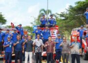 Pemkab Bolmong Serahkan Peralatan Damkar di Tiga Posko Tanggap Darurat
