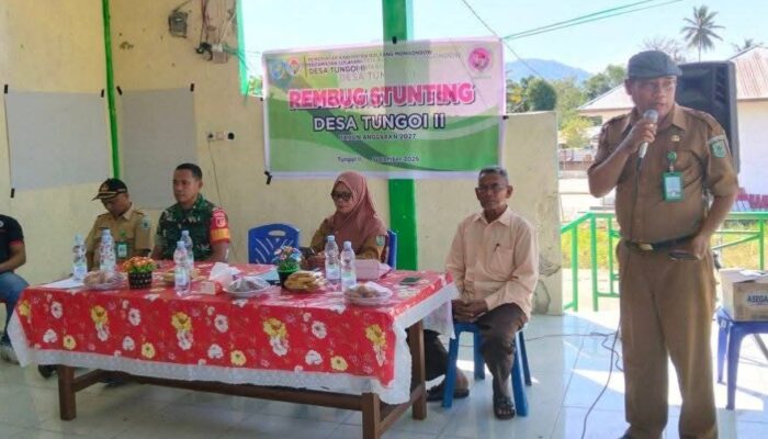 Wujudkan Desa Sehat, Pemdes Tungoi II Gelar Musdes Rembug Stunting