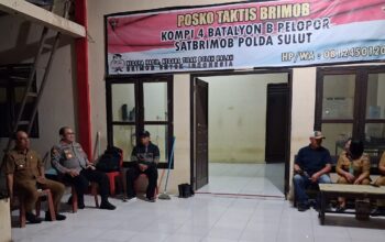 Bupati Yusra Alhabsyi Kunjungi Pos Taktis Brimob Kompi 4 Batalyon B Pelopor di Ibolian
