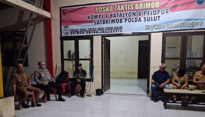 Bupati Yusra Alhabsyi Kunjungi Pos Taktis Brimob Kompi 4 Batalyon B Pelopor di Ibolian